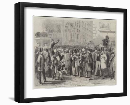 The Crowd at Baltimore Waiting for Mr Lincoln, President of the United States-Thomas Nast-Framed Giclee Print