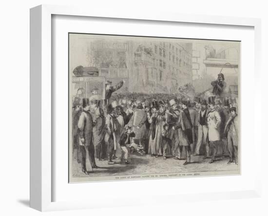 The Crowd at Baltimore Waiting for Mr Lincoln, President of the United States-Thomas Nast-Framed Giclee Print
