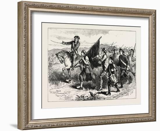 The Crowd at Springfield with the Black Flag, USA, 1870s-null-Framed Giclee Print