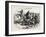 The Crowd at Springfield with the Black Flag, USA, 1870s-null-Framed Giclee Print