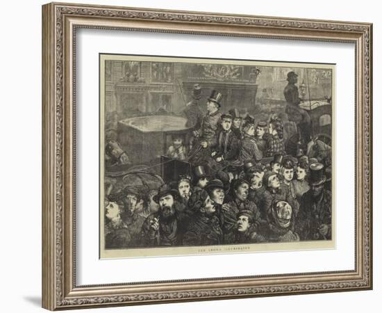 The Crowd Illuminated-null-Framed Giclee Print