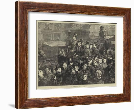 The Crowd Illuminated-null-Framed Giclee Print