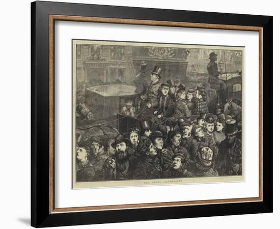 The Crowd Illuminated-null-Framed Giclee Print