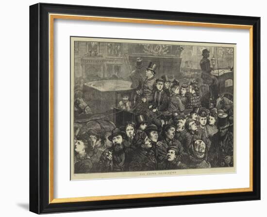 The Crowd Illuminated-null-Framed Giclee Print
