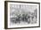 The Crowded Lunch Counter of an American Railroad Station, 1870S-null-Framed Giclee Print