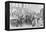 The Crowded Lunch Counter of an American Railroad Station, 1870S-null-Framed Premier Image Canvas