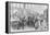 The Crowded Lunch Counter of an American Railroad Station, 1870S-null-Framed Premier Image Canvas