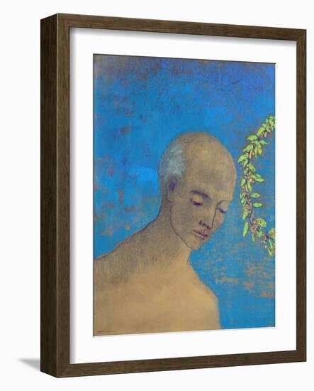 The Crown, 1910 (Pastel and Charcoal)-Odilon Redon-Framed Giclee Print
