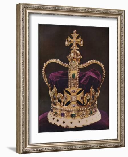 'The Crown of England, St Edward's Crown', c1937-Unknown-Framed Photographic Print