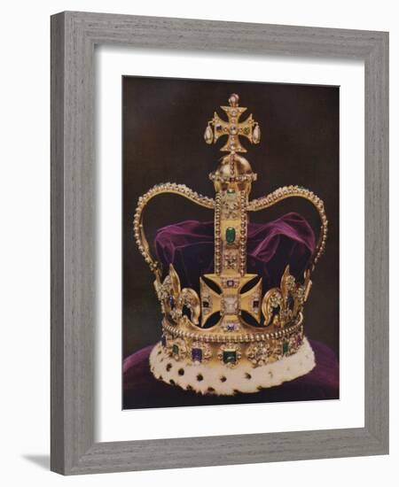 'The Crown of England, St Edward's Crown', c1937-Unknown-Framed Photographic Print