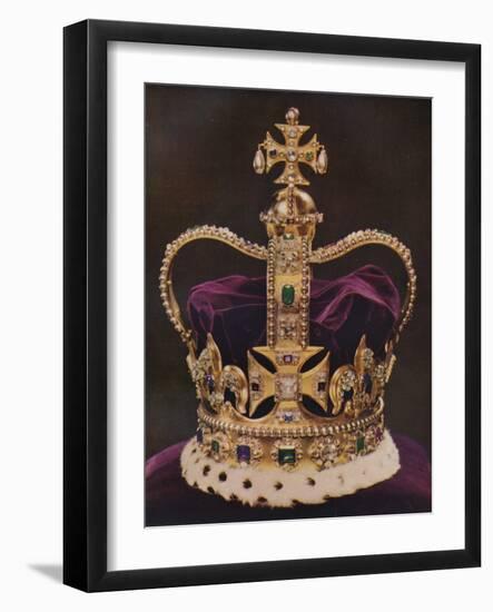 'The Crown of England, St Edward's Crown', c1937-Unknown-Framed Photographic Print