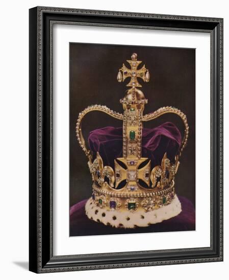 'The Crown of England, St Edward's Crown', c1937-Unknown-Framed Photographic Print