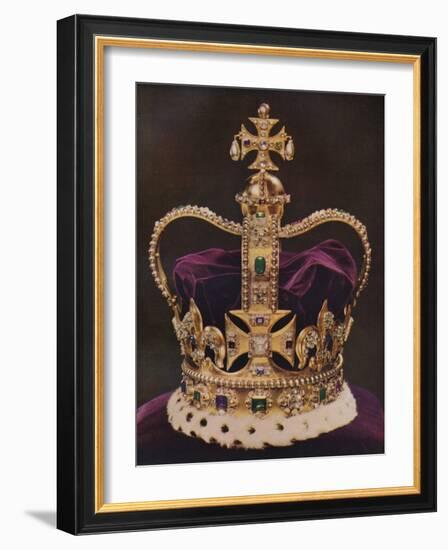 'The Crown of England, St Edward's Crown', c1937-Unknown-Framed Photographic Print