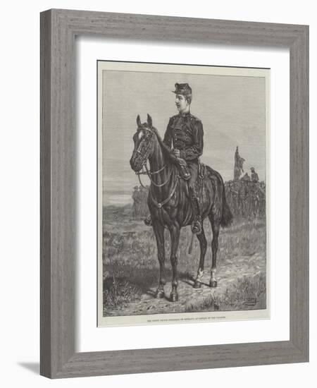 The Crown Prince Ferdinand of Roumania as Captain of the Venatori-Johann Nepomuk Schonberg-Framed Giclee Print