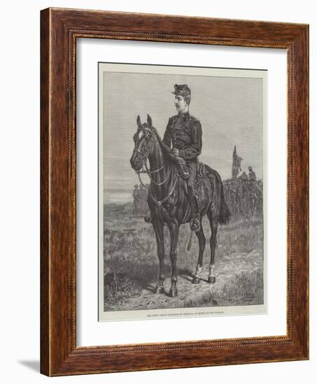 The Crown Prince Ferdinand of Roumania as Captain of the Venatori-Johann Nepomuk Schonberg-Framed Giclee Print