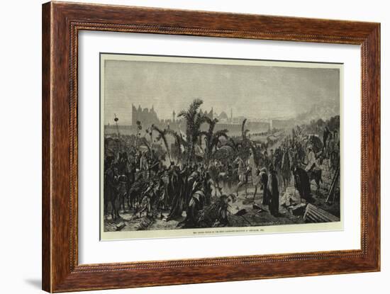 The Crown Prince in the Holy Land, His Reception at Jerusalem, 1869-null-Framed Giclee Print