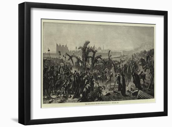 The Crown Prince in the Holy Land, His Reception at Jerusalem, 1869-null-Framed Giclee Print