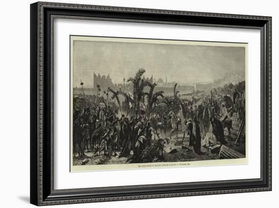 The Crown Prince in the Holy Land, His Reception at Jerusalem, 1869-null-Framed Giclee Print