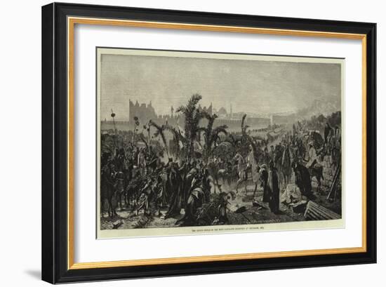 The Crown Prince in the Holy Land, His Reception at Jerusalem, 1869-null-Framed Giclee Print