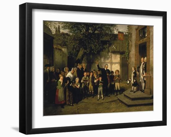 The Crown Prince Visiting the Countryside, 1873-Hubert Salentin-Framed Giclee Print