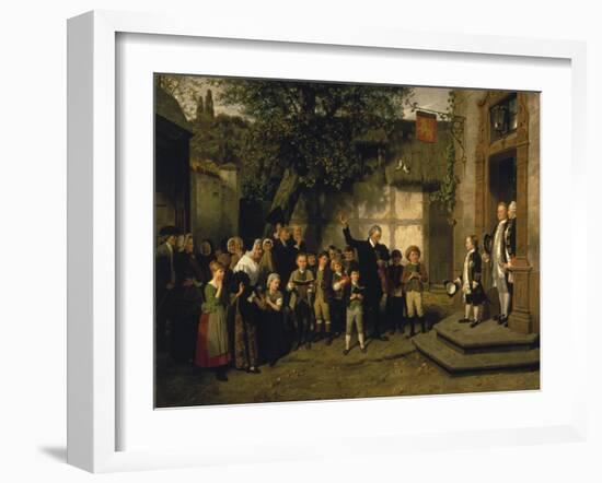 The Crown Prince Visiting the Countryside, 1873-Hubert Salentin-Framed Giclee Print