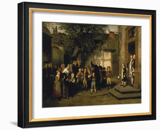 The Crown Prince Visiting the Countryside, 1873-Hubert Salentin-Framed Giclee Print