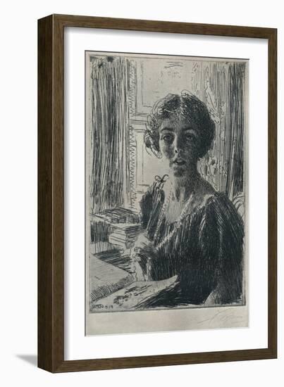 'The Crown Princess Margaret of Sweden', 1914-Anders Leonard Zorn-Framed Giclee Print