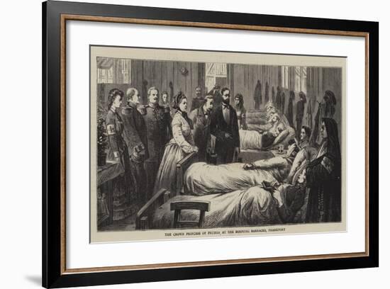 The Crown Princess of Prussia at the Hospital Barracks, Frankfort-null-Framed Giclee Print