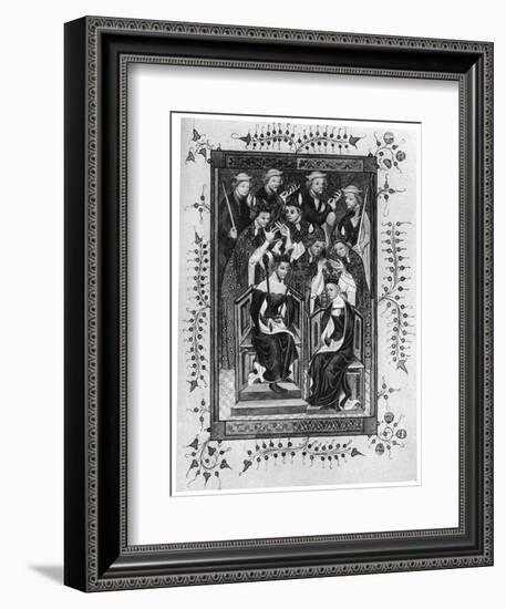 The Crowning of a King and Queen, Late 14th Century-null-Framed Giclee Print