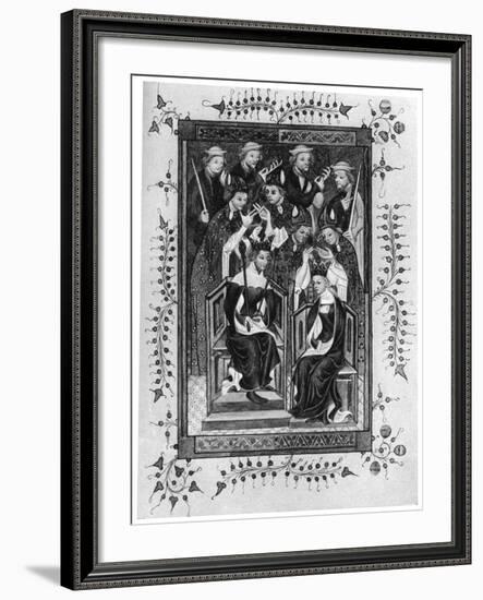 The Crowning of a King and Queen, Late 14th Century-null-Framed Giclee Print