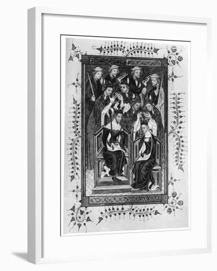 The Crowning of a King and Queen, Late 14th Century-null-Framed Giclee Print
