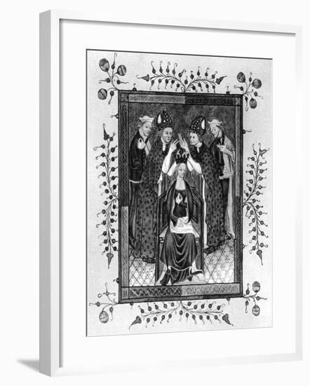 The Crowning of a Queen, Late 14th Century-null-Framed Giclee Print