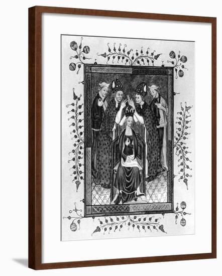 The Crowning of a Queen, Late 14th Century-null-Framed Giclee Print