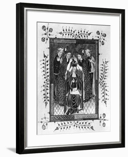 The Crowning of a Queen, Late 14th Century-null-Framed Giclee Print