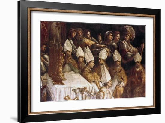 The Crowning of Charlemagne (Detail), C1514-Raphael-Framed Giclee Print