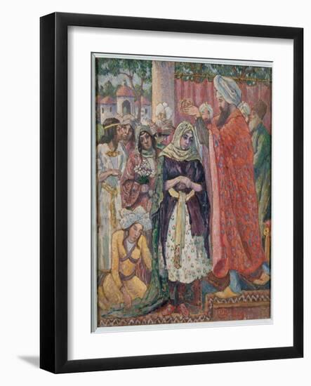 The Crowning of Esther, 1929 (Oil on Canvas)-Lucien Pissarro-Framed Giclee Print