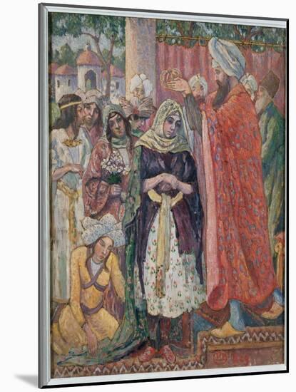 The Crowning of Esther, 1929 (Oil on Canvas)-Lucien Pissarro-Mounted Giclee Print