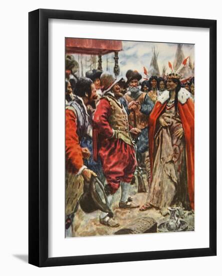 The Crowning of Powhatan-Arthur C. Michael-Framed Giclee Print