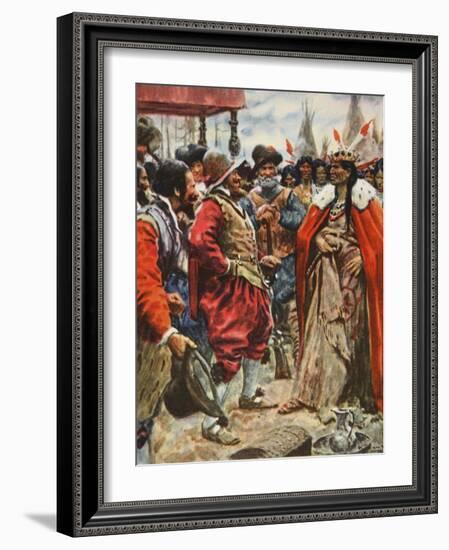 The Crowning of Powhatan-Arthur C. Michael-Framed Giclee Print