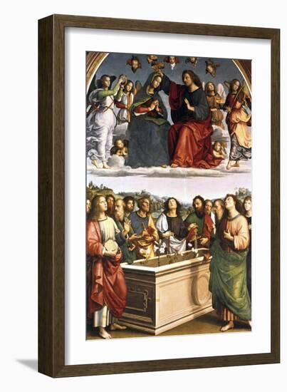 The Crowning of the Virgin (Oddi Alta), 1502-1503-Raphael-Framed Giclee Print