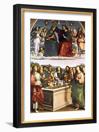 The Crowning of the Virgin (Oddi Alta), 1502-1503-Raphael-Framed Giclee Print