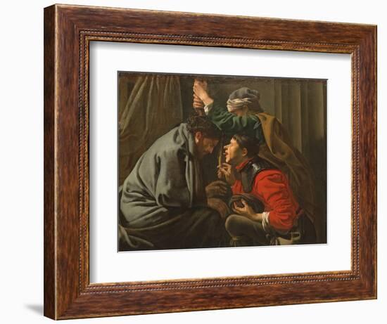 The Crowning with Thorns and the Mocking of Christ (Oil on Canvas)-Hendrick Ter Brugghen-Framed Giclee Print