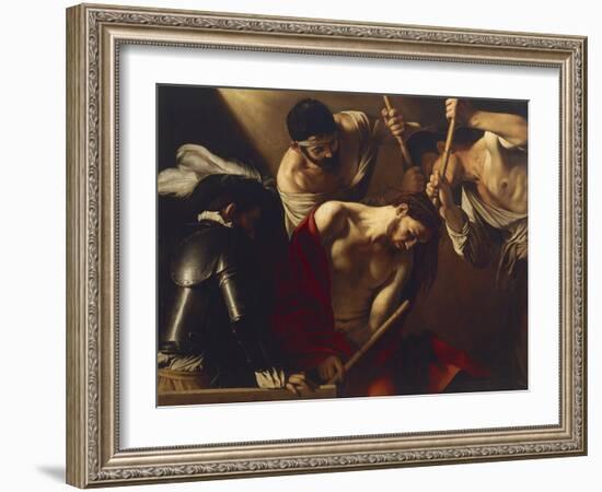 The Crowning with Thorns-Caravaggio-Framed Giclee Print