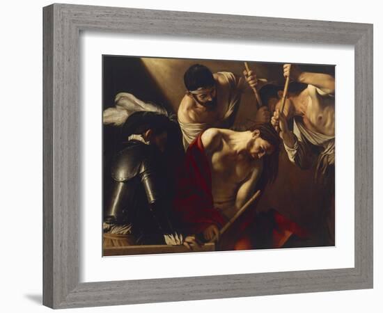 The Crowning with Thorns-Caravaggio-Framed Giclee Print