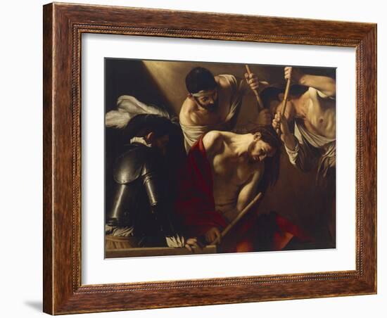 The Crowning with Thorns-Caravaggio-Framed Giclee Print