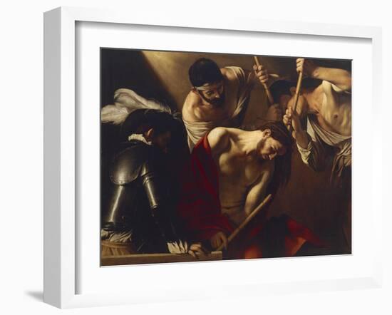 The Crowning with Thorns-Caravaggio-Framed Giclee Print