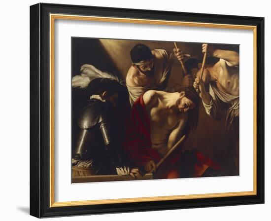 The Crowning with Thorns-Caravaggio-Framed Giclee Print