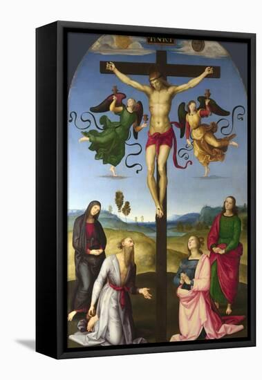 The Crucified Christ with the Virgin Mary, Saints and Angels (The Mond Crucifixio), 1502-1503-Raphael-Framed Premier Image Canvas