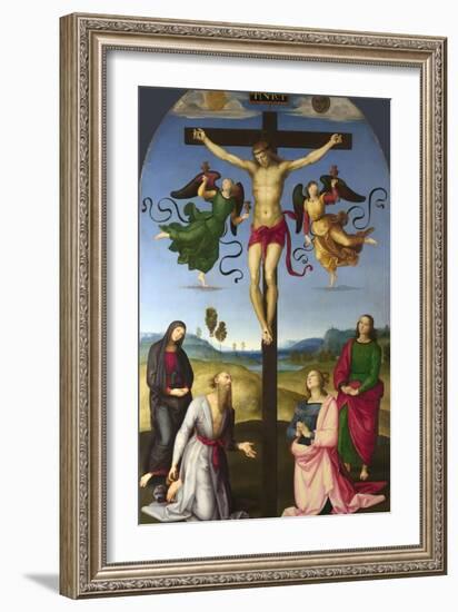 The Crucified Christ with the Virgin Mary, Saints and Angels (The Mond Crucifixio), 1502-1503-Raphael-Framed Giclee Print