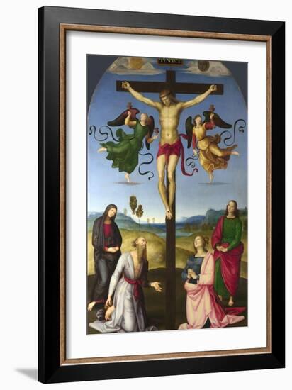 The Crucified Christ with the Virgin Mary, Saints and Angels (The Mond Crucifixio), 1502-1503-Raphael-Framed Giclee Print